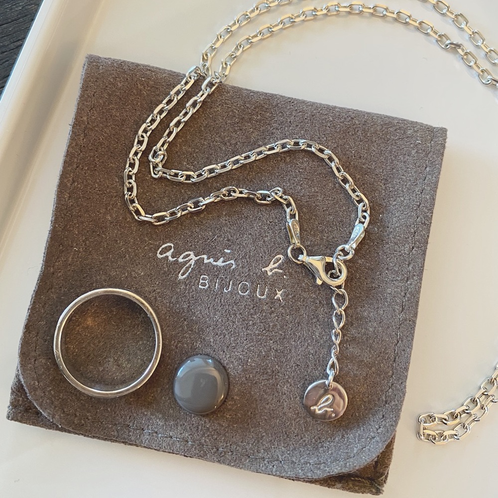 Agnes B. Ring Necklace in Sterling Silver (925)